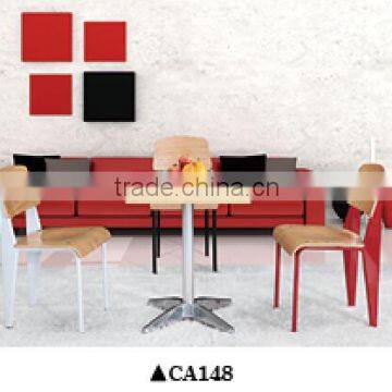 Dining room furniture type metal frame wood dining table set/dining room set