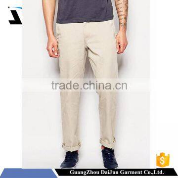 Daijun oem high quality cheap in plain custom beige canvas high quality fashion baggy pants