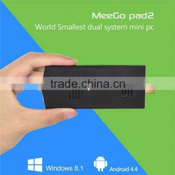 2015 MeeGoPad T02 INTEL Z3735F Quad Core Windows8 win8 MINI PC DONGLE TV STICK