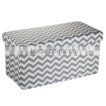 Modern Canvas Ottoman Seat Footrest Storage Box 30''X15''X15''