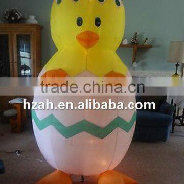 Inflatable Easter Chick In Egg for Yard Decoration Lighted