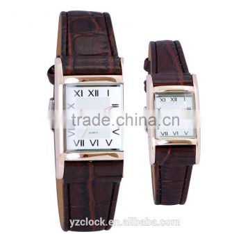 Rectangle couple wrist watches