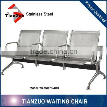 3-Seater Stainless Steel Metal Indoor Bench Seats