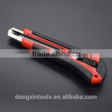 carton steel blade abs + rubber body safe cutter sliding blade knife