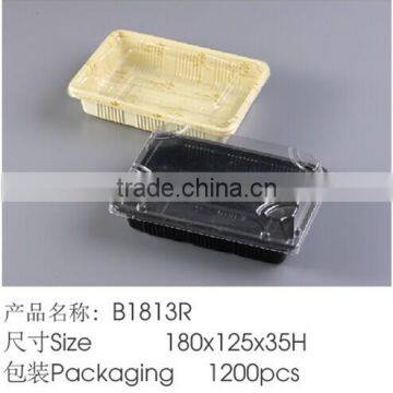 BOPS DISPOSABLE PLASTIC ECONOMIC PACKING BOX TWO COLORS B1813R