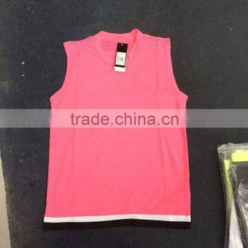 Wholesale Football Club sleeveless training jersey pink white thailand quality soccer training t-shirt 2016