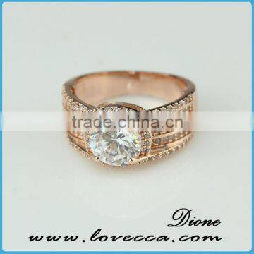 2015 new arrival !!! Sterling Stacking Ring Design Rose Gold Plated Cubic Zircon MicroPave Setting Combine Silver 925 Ring