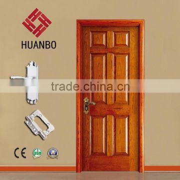 Beautiful design veneer painting wooden construction doors with handle