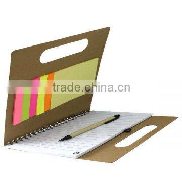 Eco Recycled paper notebook with pen