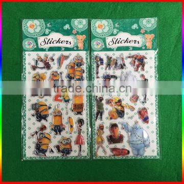 Lovely Minions Embossed PVC Stickers for Children