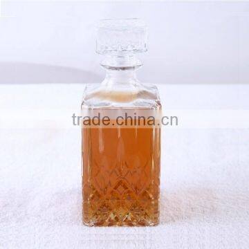 Square Scotch Whisky Glass Bottles With Glass Cork photo-3