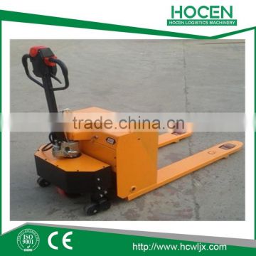 Small Semi-Powered Pallet Truck For Goods Loading