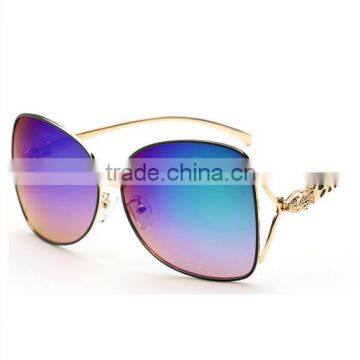 Fashion all-metal high-grade female leopard head sunglasses