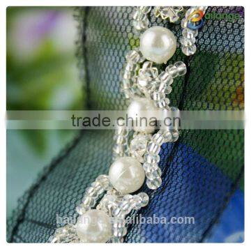 beautiful handmade best price sew on pearl trimming lace for garment