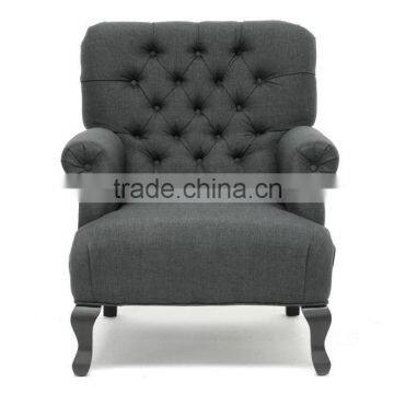 Modern fabric sofa chair button tufted armchair hotel sofa seat