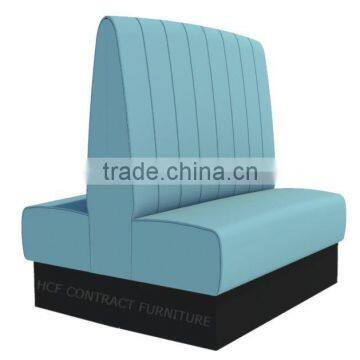 Modern style blue pu booth button tufter banquette seating restautant furniture for sale