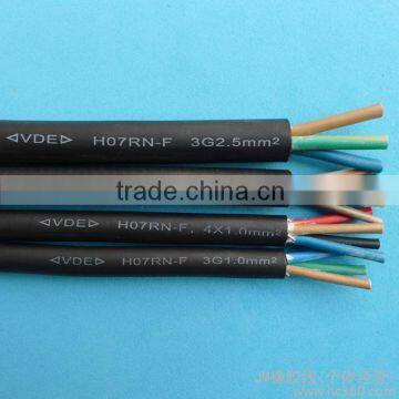 4 cores black VED rubber cable H07RN-F 2.5mm2 made in China