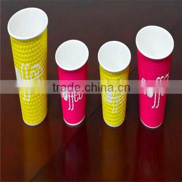 disposable cup/ vertical ripple paper cup/ take away ripple cups with good quality