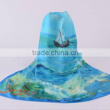 Fashion Custom Silk Twill Square Scarf Manufactory in China