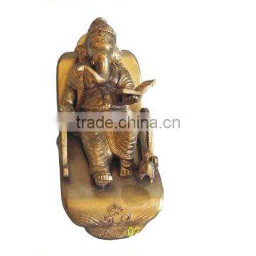 Ganesha Hindu God Statue, brass ganesha