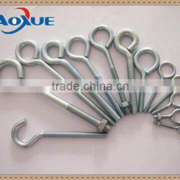 Steel eye ring bolts, fastener bolt hardware market, galvanized eye bolt