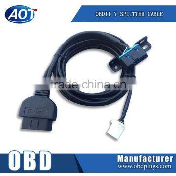 Custom Assembly OBD-II Male to Car Maker Female + Housing Splitter Cable