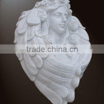 customized white marble female bust