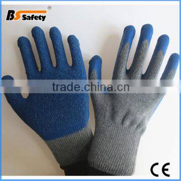 BSSAFETY Latex coated wrinkle finished non slip working gloves