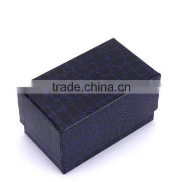 Chinese Factories Wholesale Custom Crocodile Grain Leather Watch Box, Blue Beautiful Gift Box photo-3