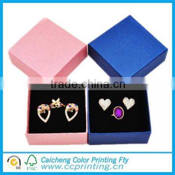 cheap paper gift jewelry packaging box for earring with sponge
