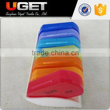 Promotional Travel Use 7 days plastic pill box case