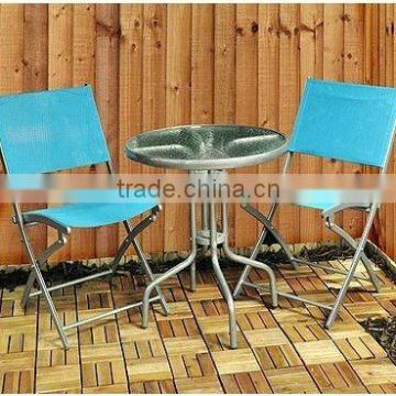 3 Piece Steel Table and Chair/Garden Furniture Sets