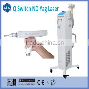 Suslaser Nd Yag Laser Tattoo/ Brown Age Spots Removal Pigment/ Freckle Removal Laser Machine 1000W