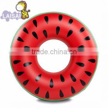 cheap inflatable pvc watermelon design swimming ring with custom logo printing for promotion
