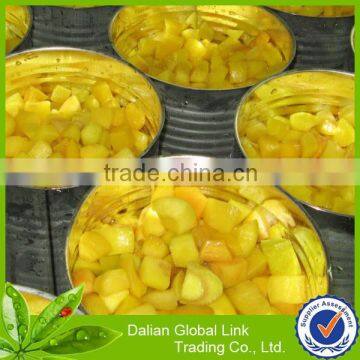 Chinese Canned yellow peach dices