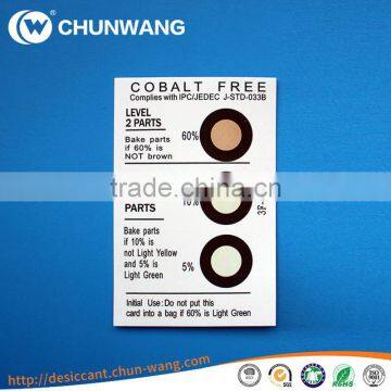 Factory Price Cobalt Dichloride Free Humidity Indicator Cards