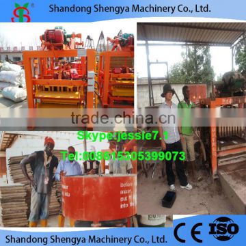 Hollow blocks maker sale in Philippines QTJ4-40 block making machinery price China Shengya best selling machine