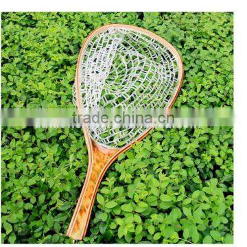 wooden frame fishing landing net hot sale