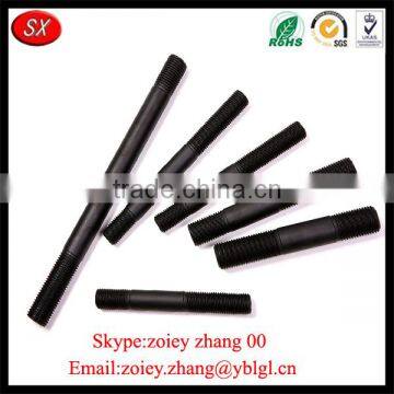 High Precision Carbon Steel Blacken Double Thread End Screw Rod photo-2