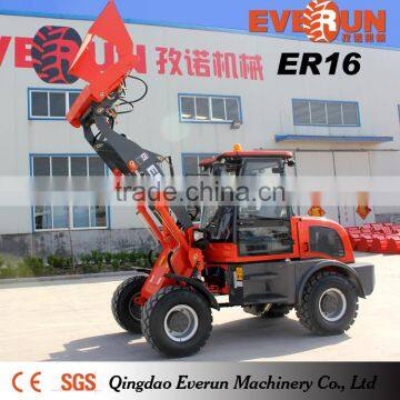 Everun New Design ER16 Small Wheel Loader With 4 in 1 Bucket