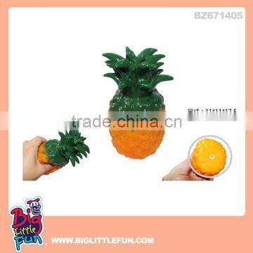 Squeeze toy pineapple toy with BB sound,fruit toy