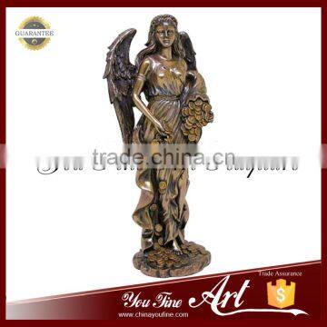 2016 New Product Casting Bronze Angel With Wing Statue