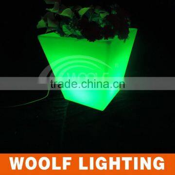 led plastic flower pot for garden decoration