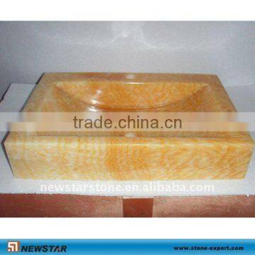 square yellow onyx sinks