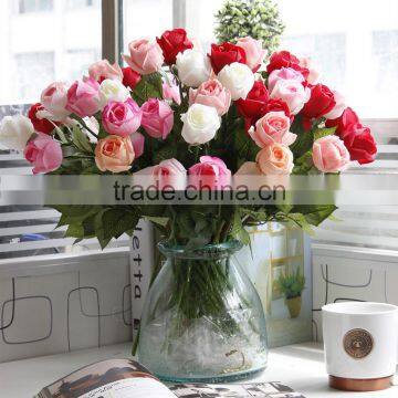 Home Wedding Decor Moisturizing Feel Roses Artificial Silk Flowers Wholesale photo-3