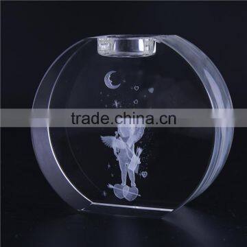 2016 New Fashion 3d Wedding Decorative Clear Crystal Candle Holder photo-2