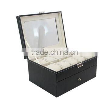Store More 2 Tiers Fashionable Leather Watch Storage Box photo-4