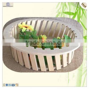 Unfinished Color Round Square Fence Wooden Storage Crate photo-3