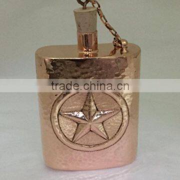 Pure Copper Whiskey Bottle | Hip Flask Pocket Bottle | Copper Hammered Wine Flask Bottle photo-2