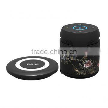 Newest Arrival Ceramic Design Portable Bluetooth Speaker With QI Wireless Charger Bottom/TFCard/Remote Control Bluetooth Speaker photo-5